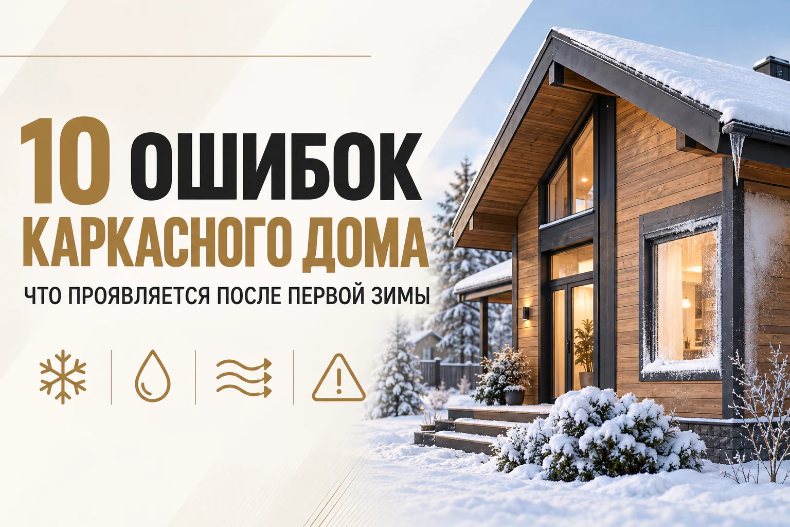 10 ошибок при строительстве каркасного дома, которые проявляются после первой зимы